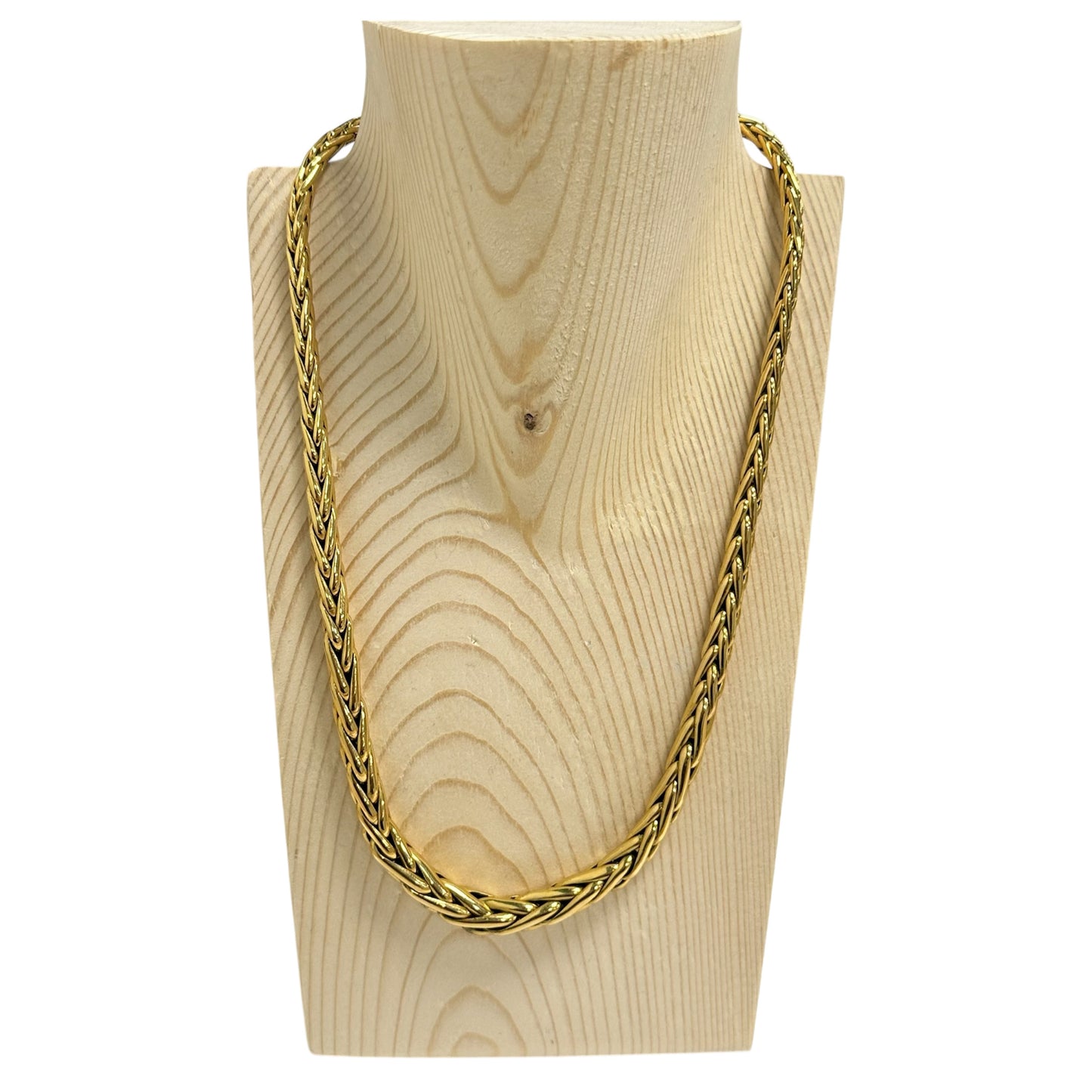 Collier Or Maille Palmier en Chute