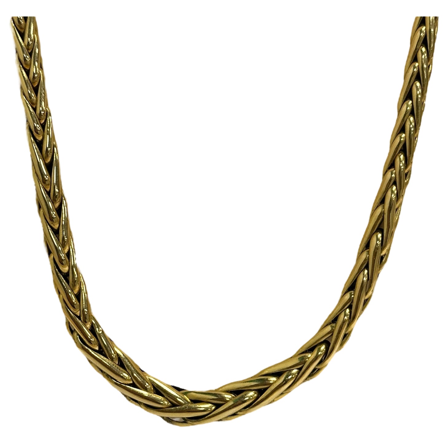 Collier Or Maille Palmier en Chute