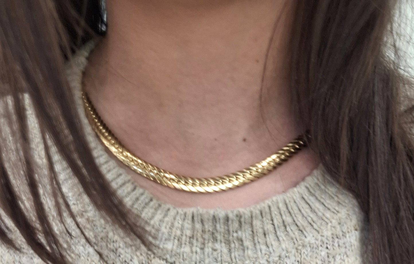 Collier Or Maille Anglaise