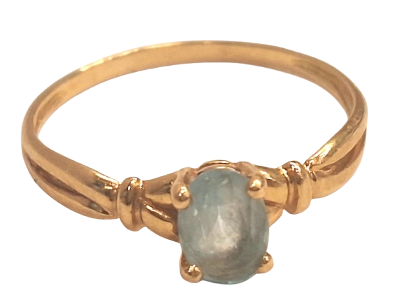 Bague en Or avec Aigue Marine