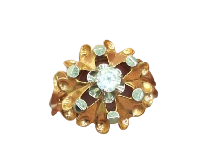 Bague vintage en Or jaune 18K avec topaze