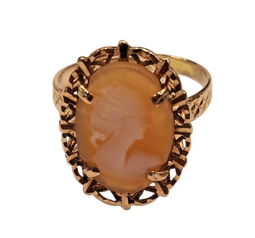 Bague Camée Or Jaune 18K Taille 50