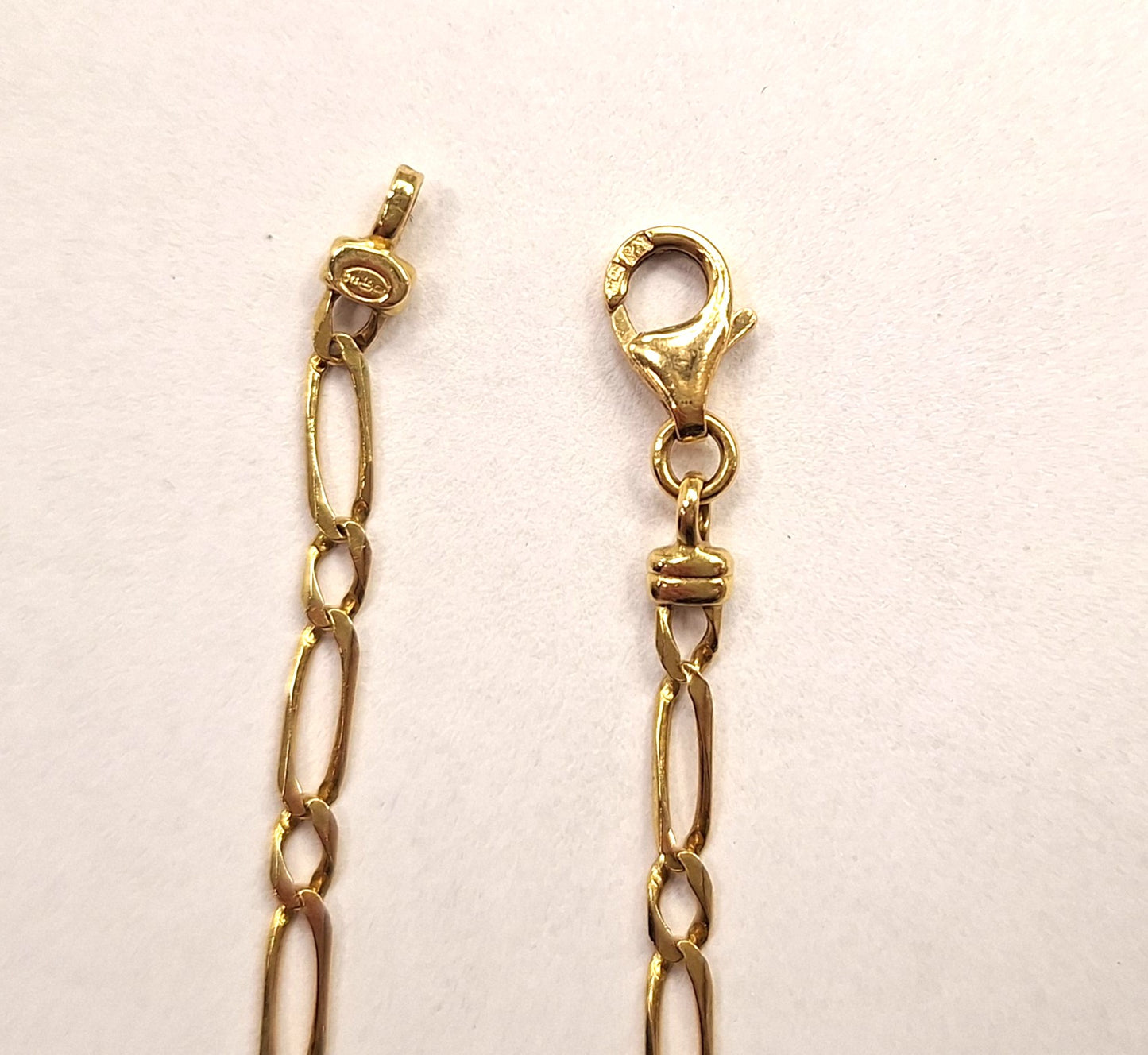 Collier or maille figaro