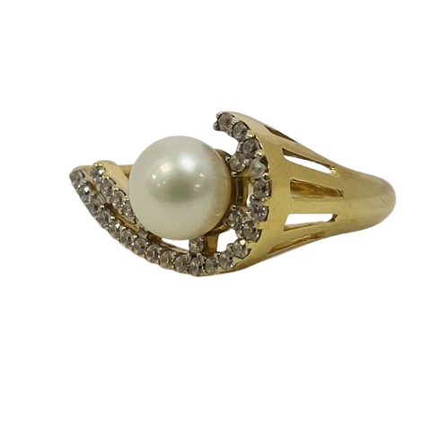 Bagues Or avec Oxyde et Perles