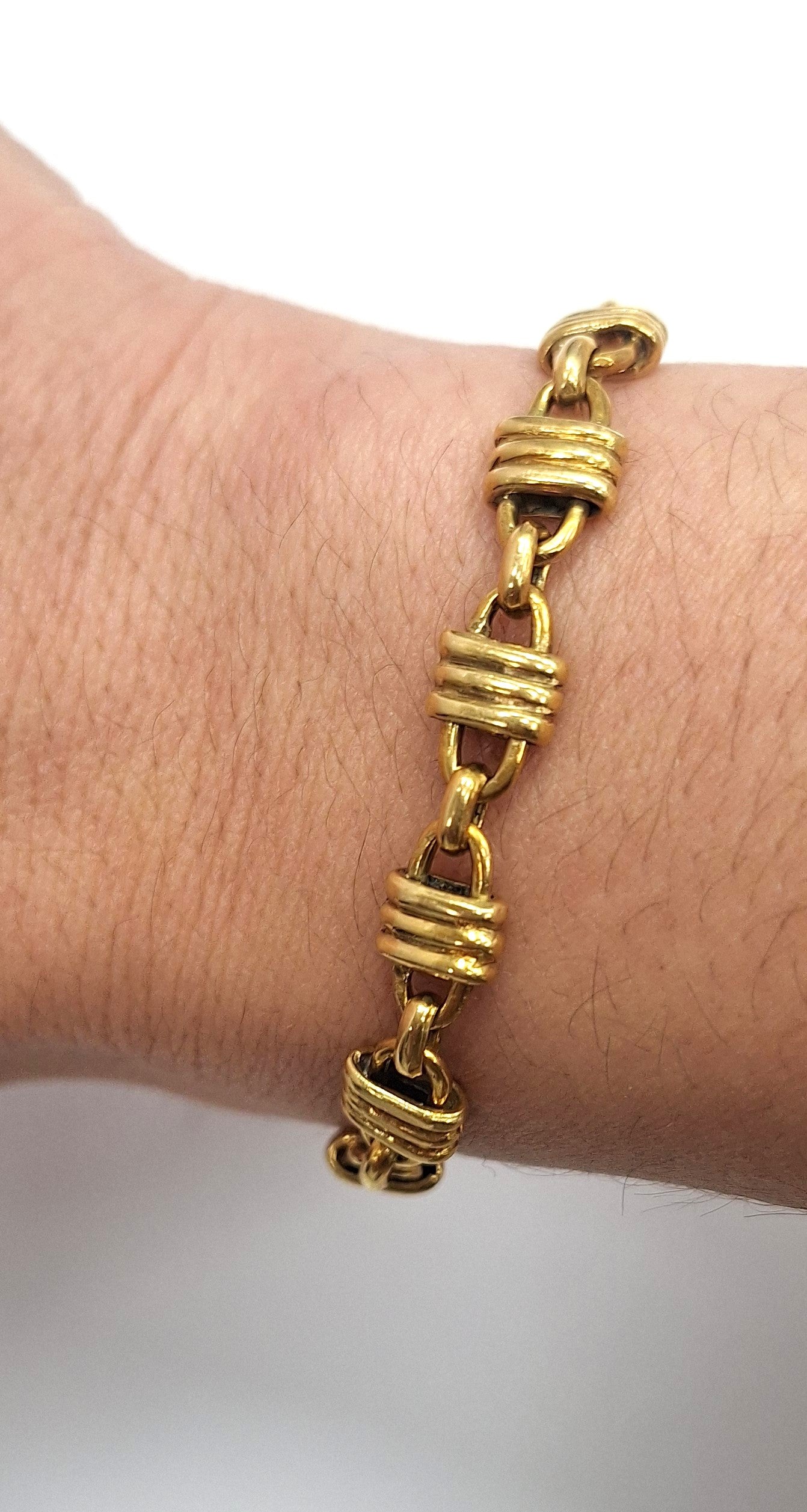 Bracelet Gourmette Or Jaune 18K Tête d'Aigle