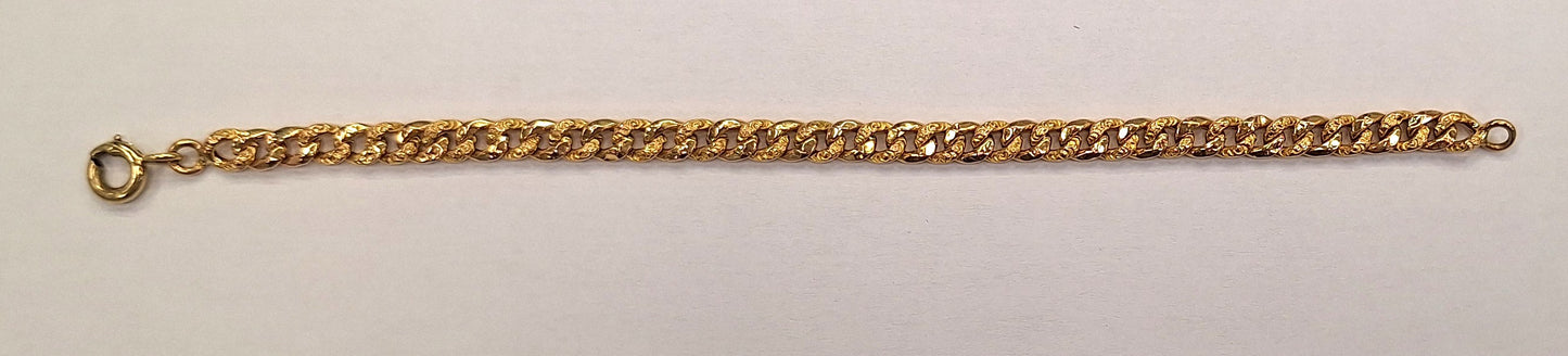 Bracelet Gourmette Or Jaune