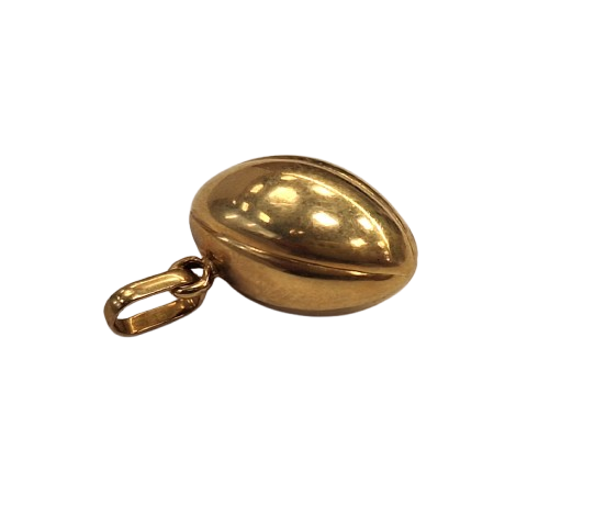 Pendentif Ballon Rugby Or Jaune 18 Carats