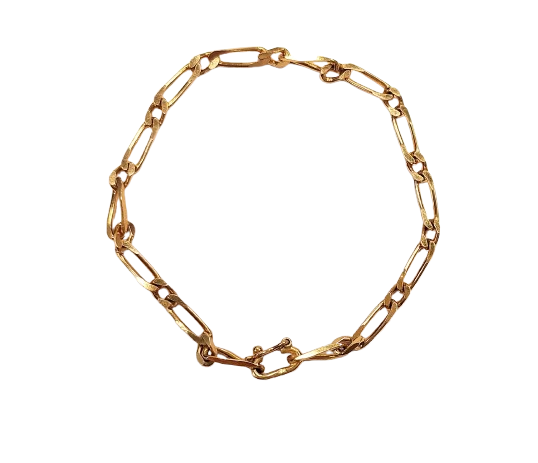 Bracelet or maille figaro