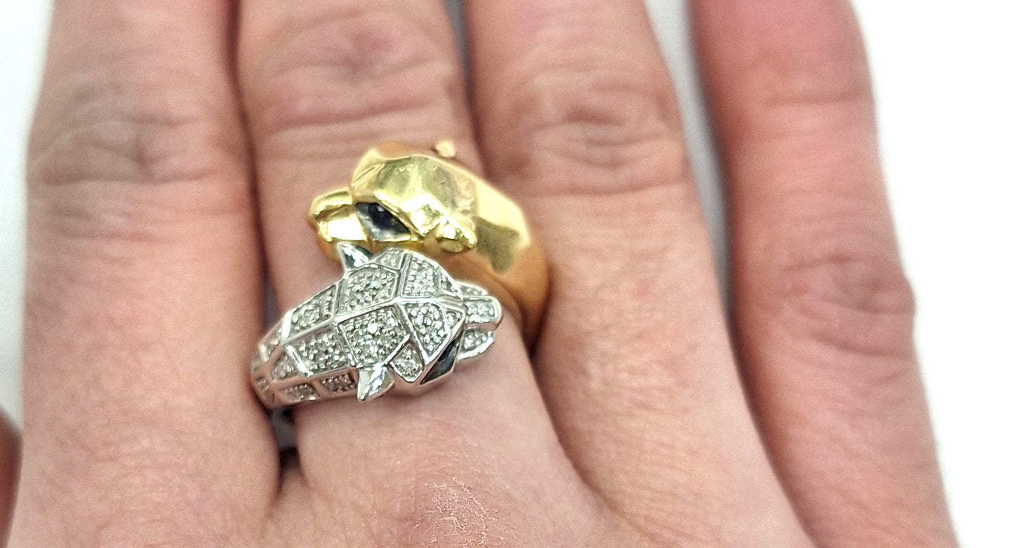 Bague Panthères 2 ors