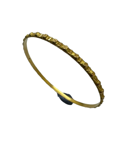 Bracelet Jonc Indien en Or Jaune 18K - Tête d'aigle