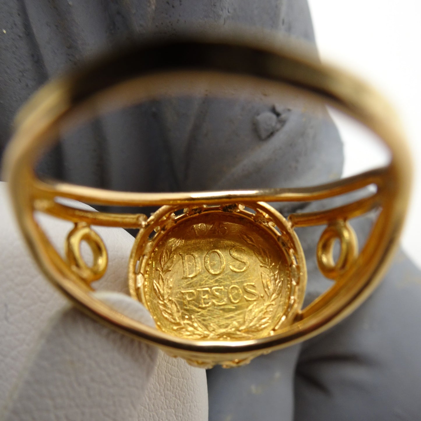 Bague avec pièce Dos Pesos 1945