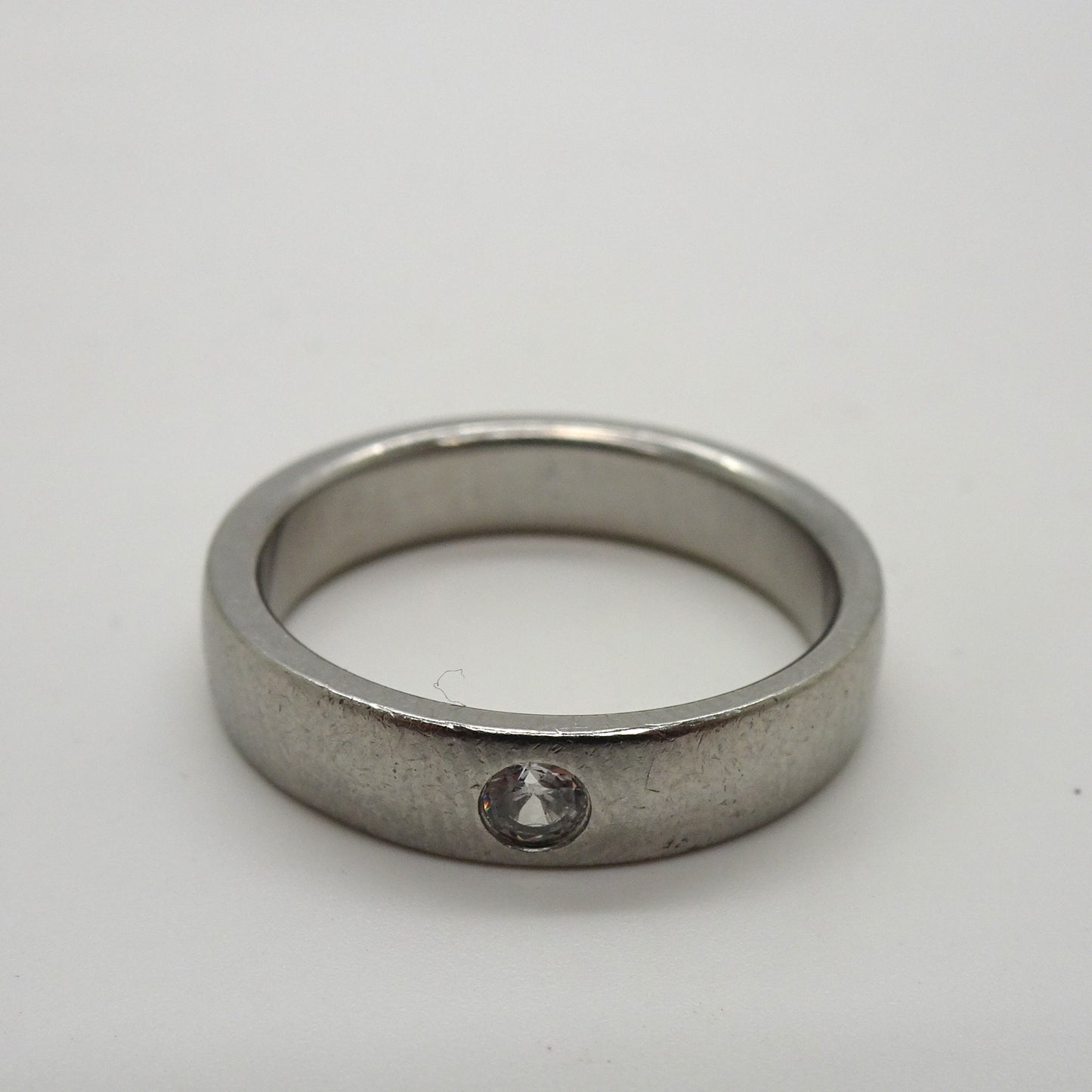 Bague jonc or blanc