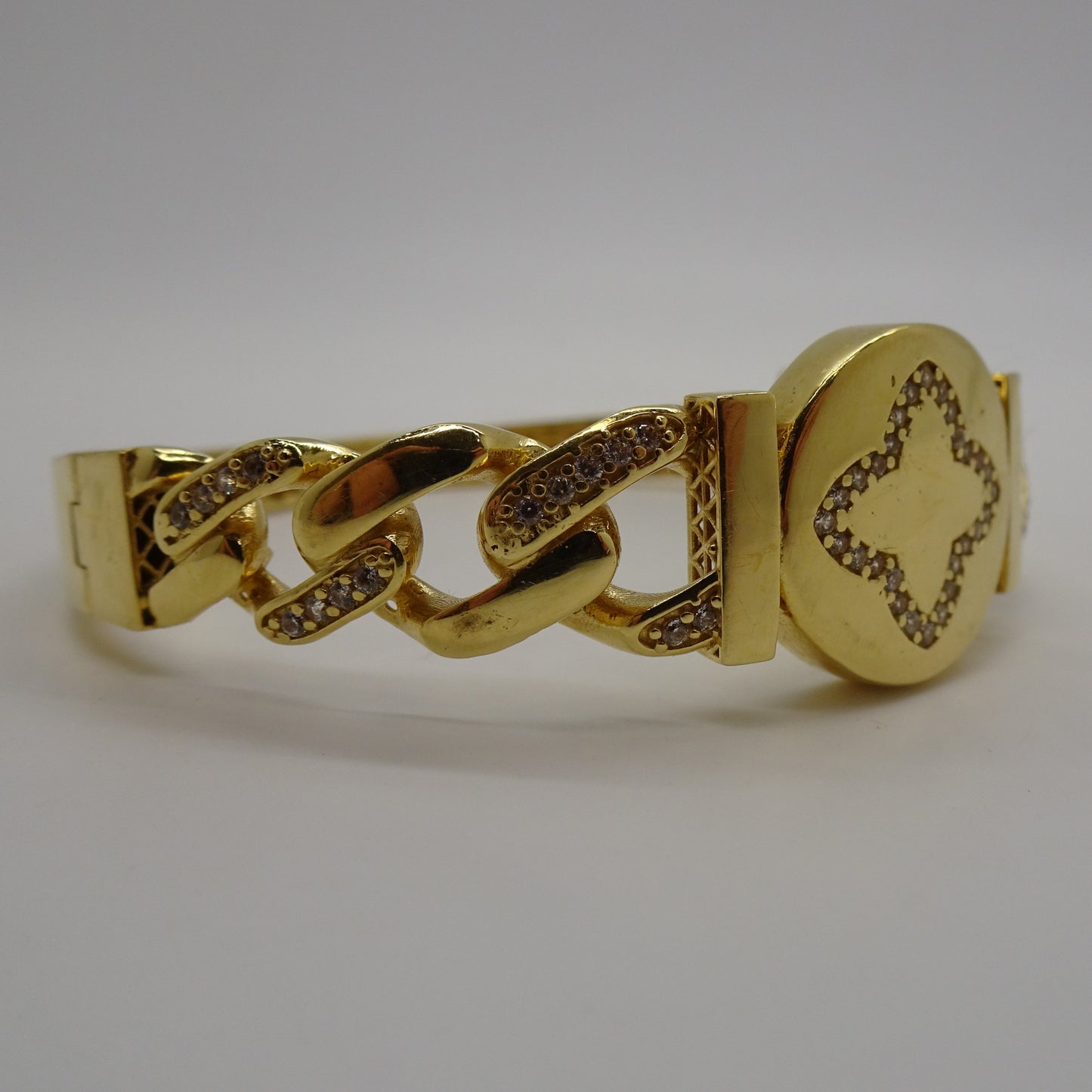 Bracelet Jonc or avec oxydes