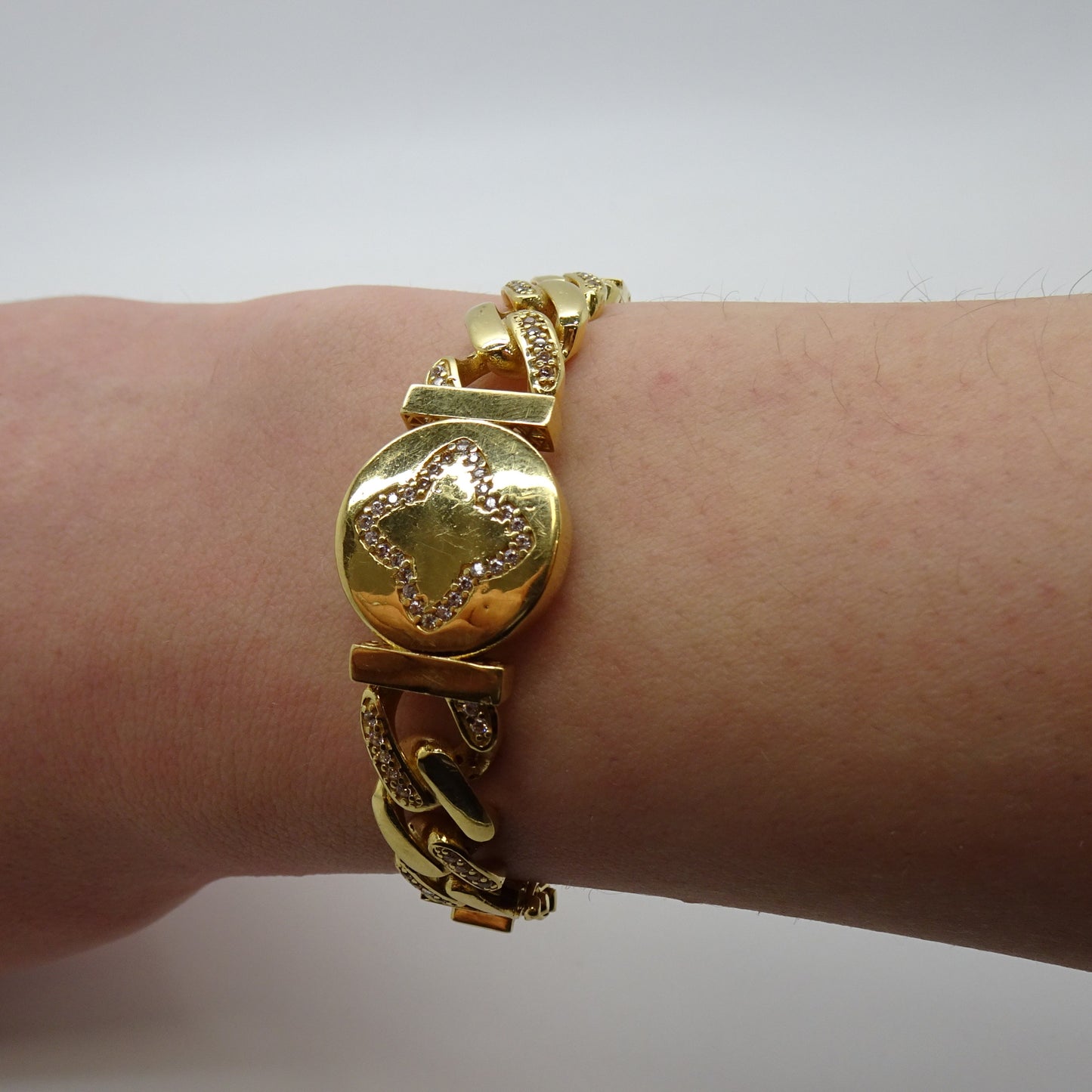 Bracelet Jonc or avec oxydes
