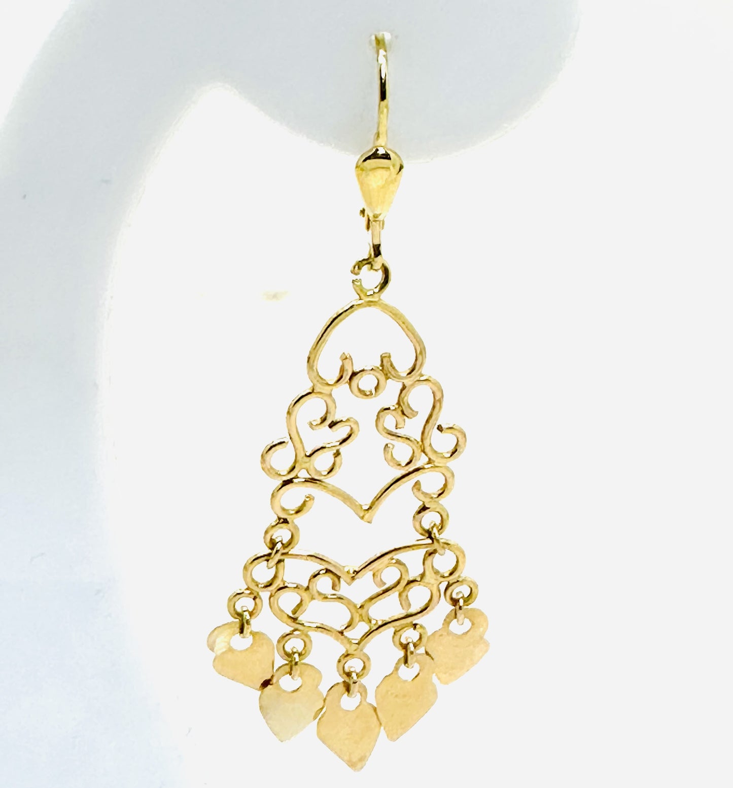 Boucles d'oreilles or pendantes