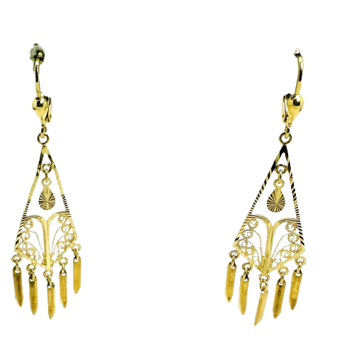 Boucles d'oreilles dormeuses en or jaune