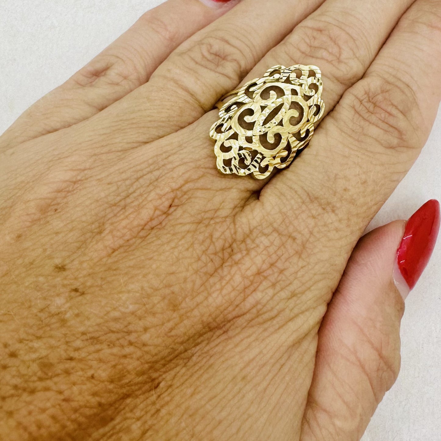 Bague filigrane en Or Jaune