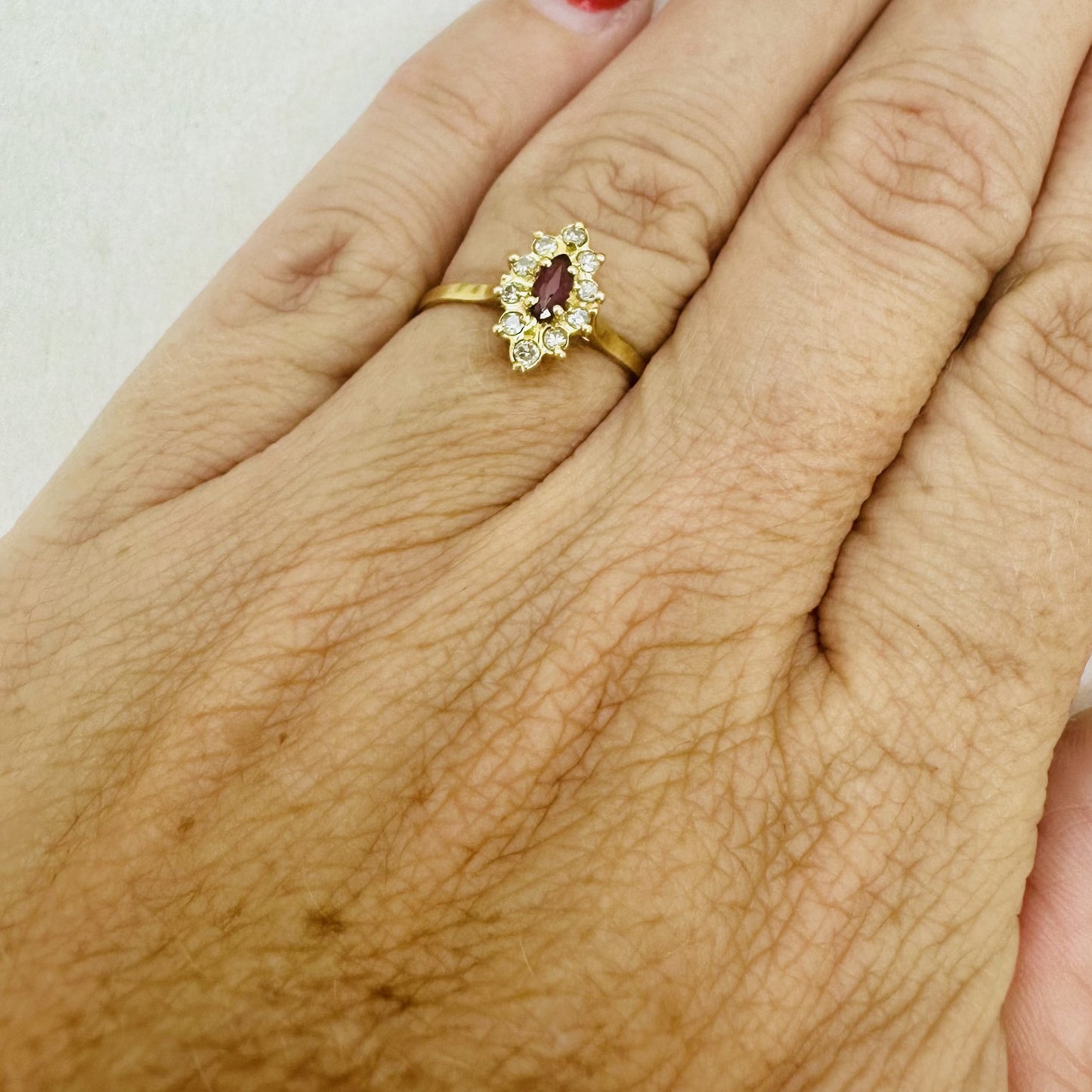 Bague Marquise Rubis Or Jaune