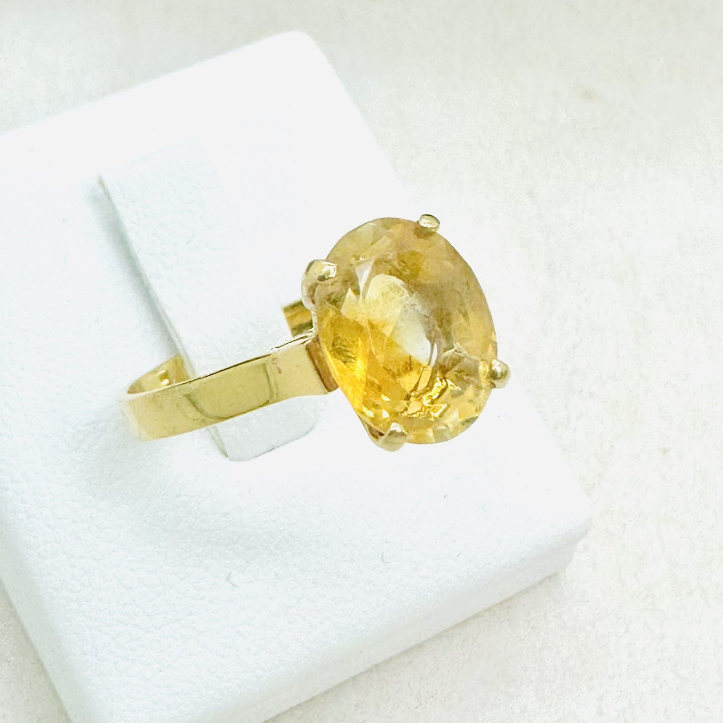 Bague Citrine en Or Jaune