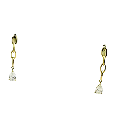 Boucles d'oreilles en or jaune avec oxydes