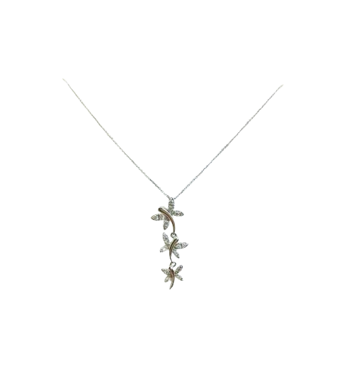 Collier Matinée Or Blanc 750 avec Diamants Certifié