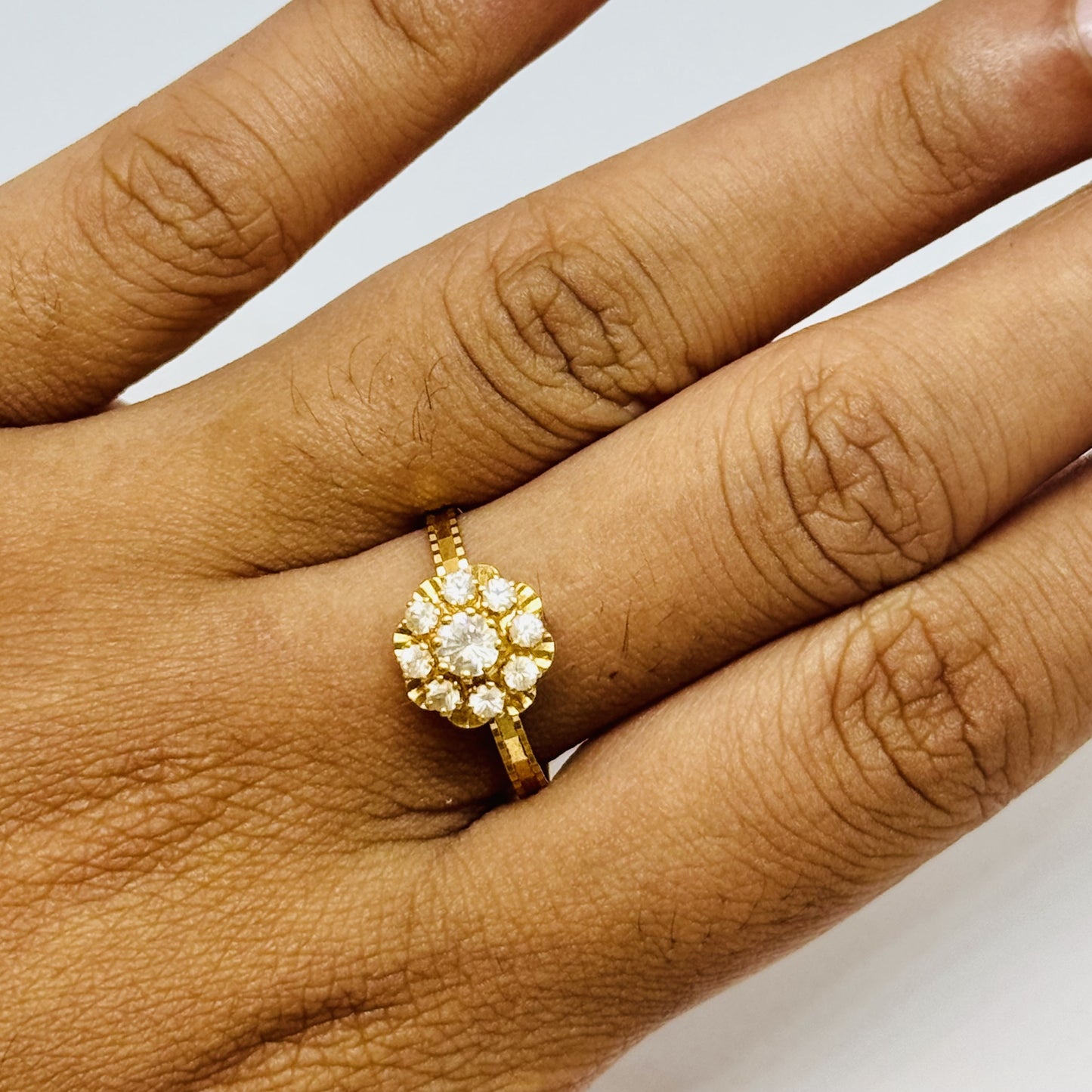 Bague chou avec oxydes