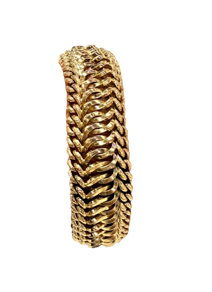 Bracelet Or Jaune Maille Américaine 750/1000 (18k) - Très Bon Etat