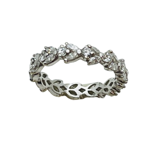 Bague platine avec diamants