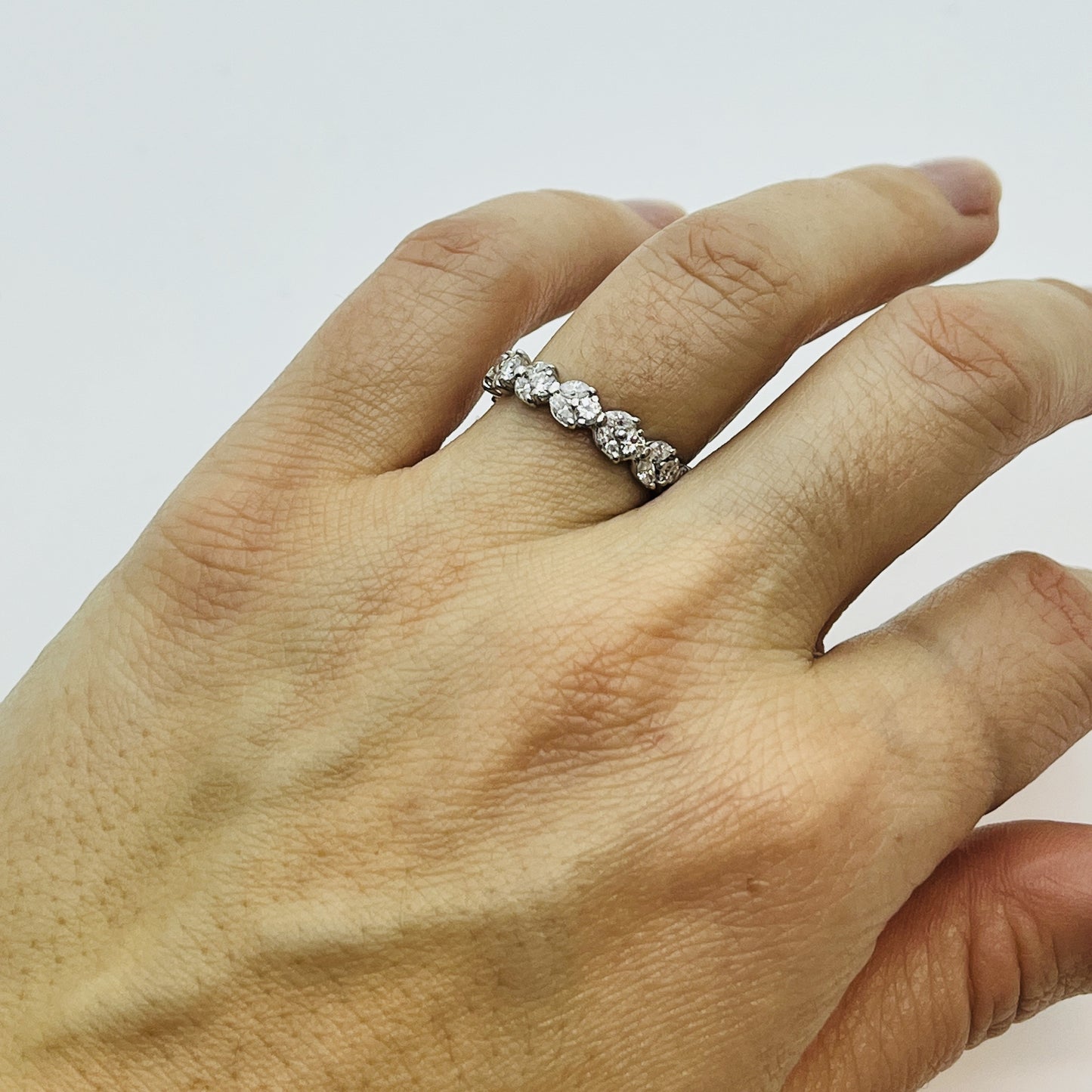 Bague platine avec diamants
