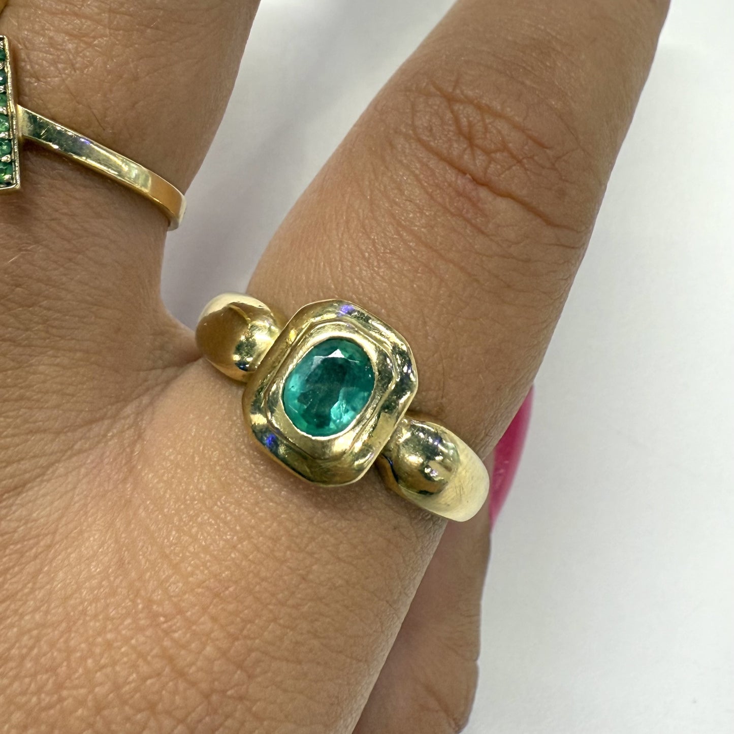 Bague Or avec Emeraude
