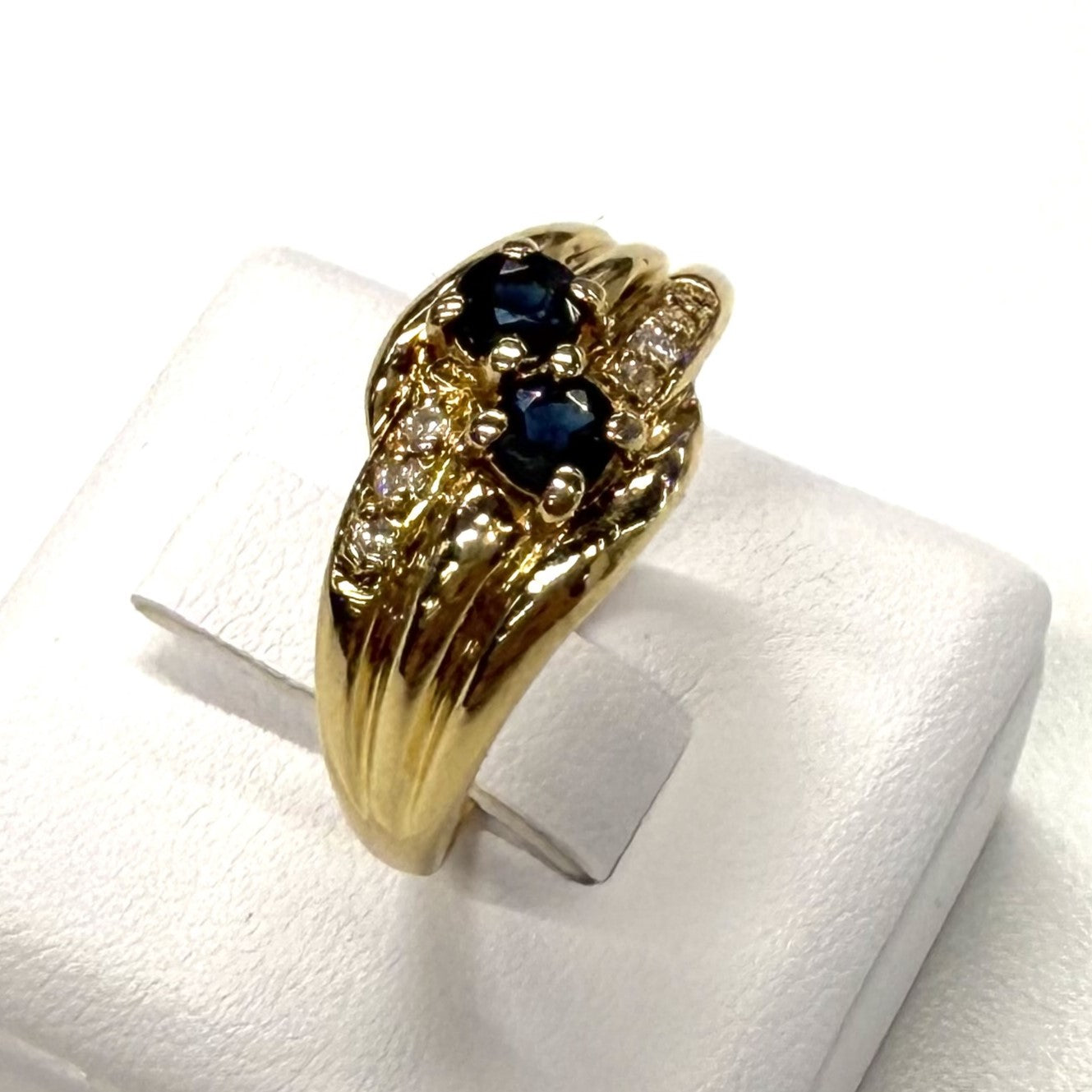 Bague Or avec Saphirs et Diamants