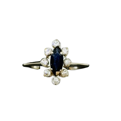 Bague Marguerite en Or Blanc et Oxyde de Zirconium