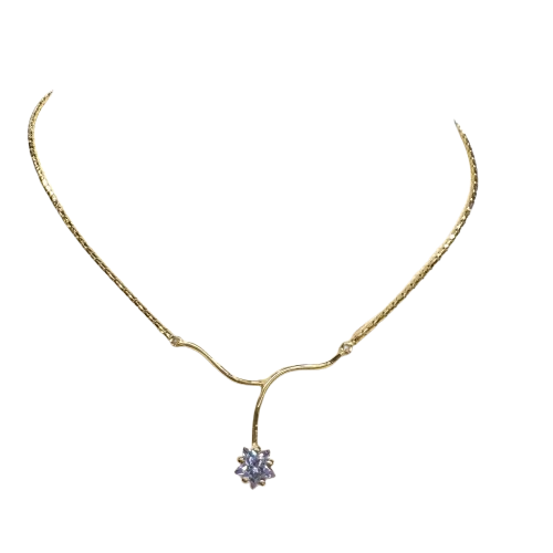 Collier maille Vénitienne en Or Jaune 18K avec Zirconium