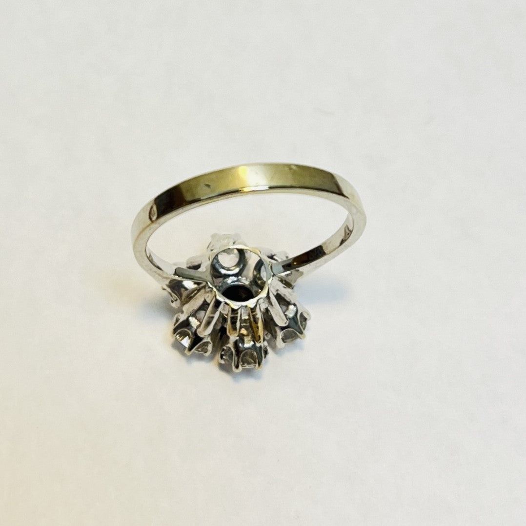 Bague fleur or avec rubis et diamants