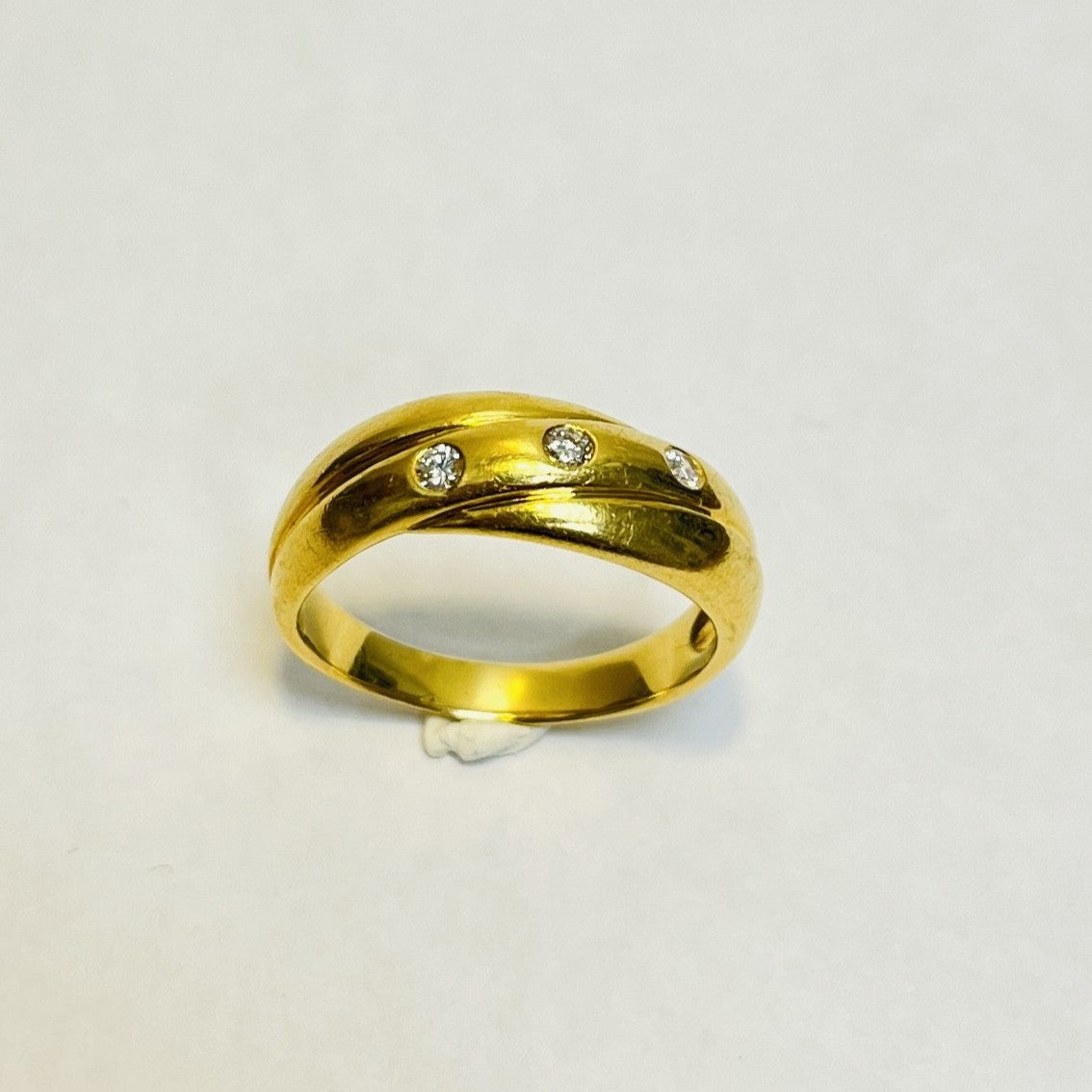 Bague or avec 3 diamants