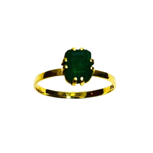Bague or avec émeraude