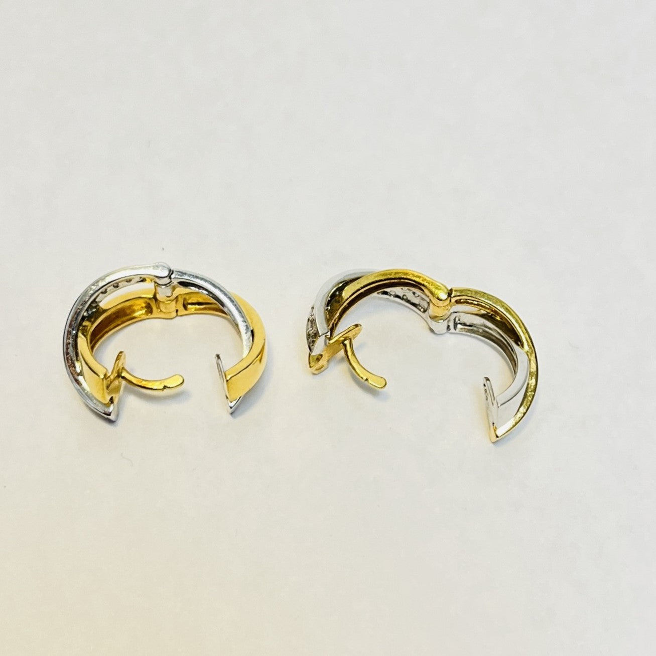 Boucles 2 ors avec diamants