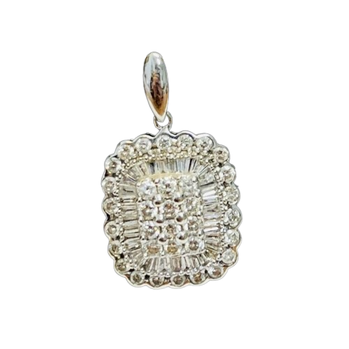 Pendentif or avec diamants