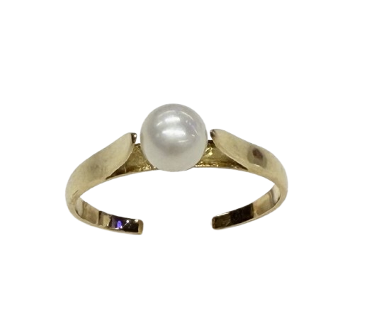 Bague en Or 18k avec perle d'eau douce