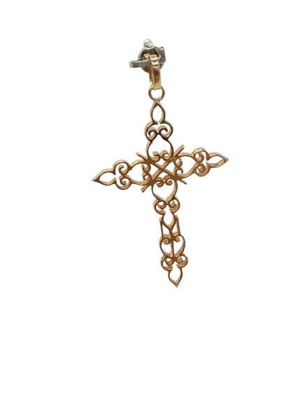 Pendentif Croix en Or Jaune 18k