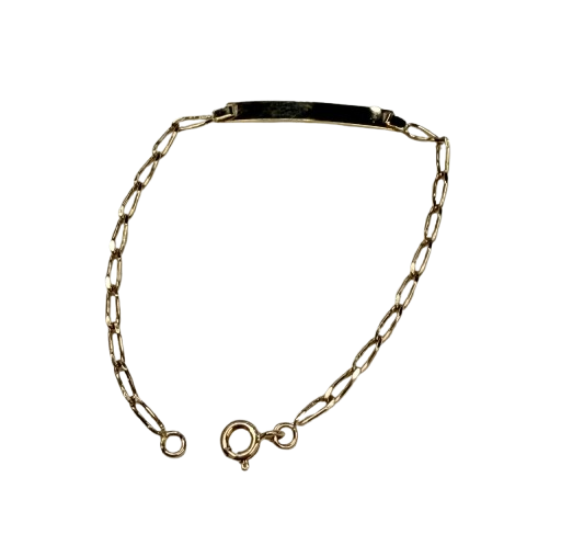 Bracelet Identité Or Jaune 18 Carats Enfant