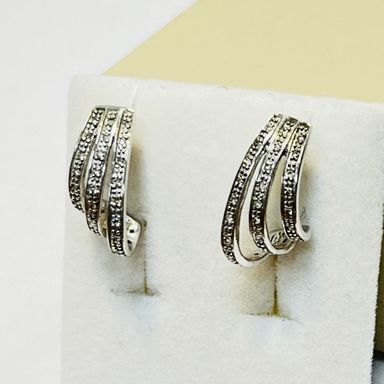 Boucles d'oreille or avec diamants