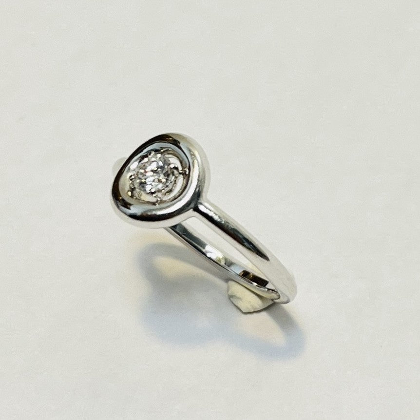 Bague or avec diamant solitaire
