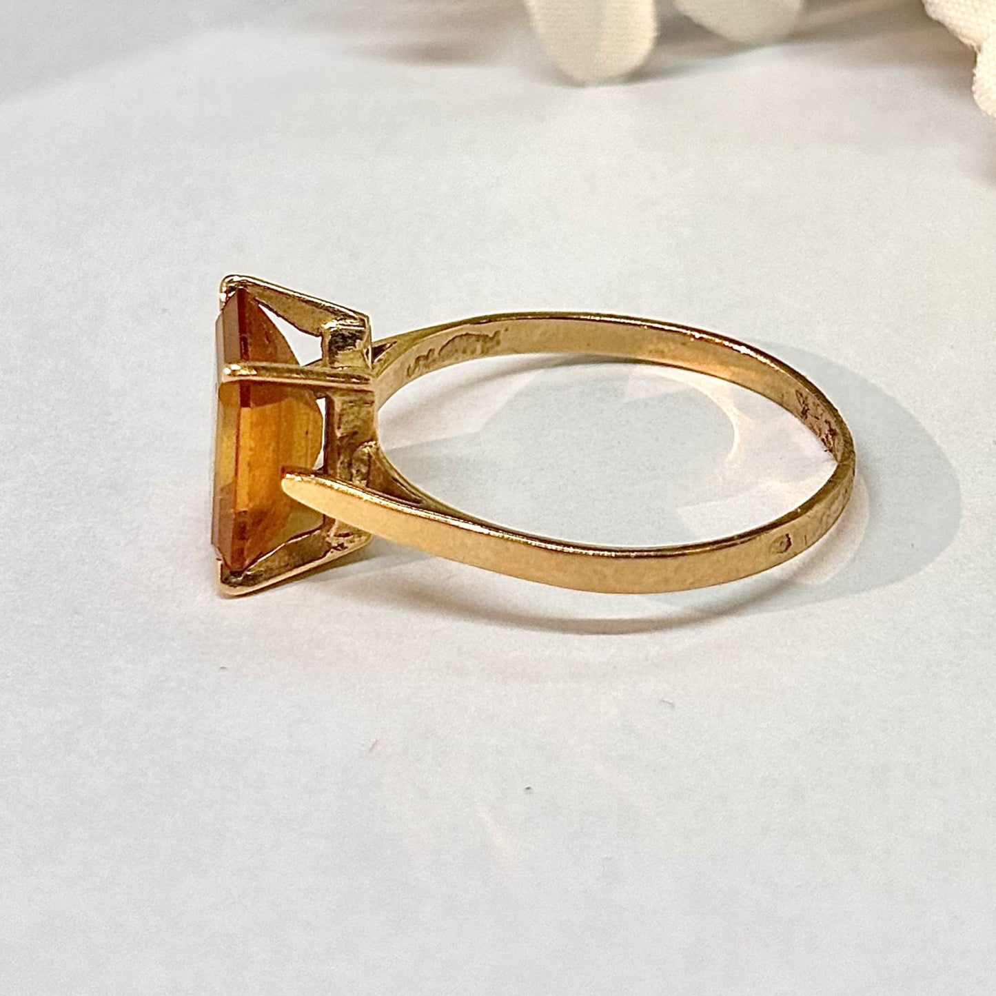 Bague en Or Jaune avec Citrine