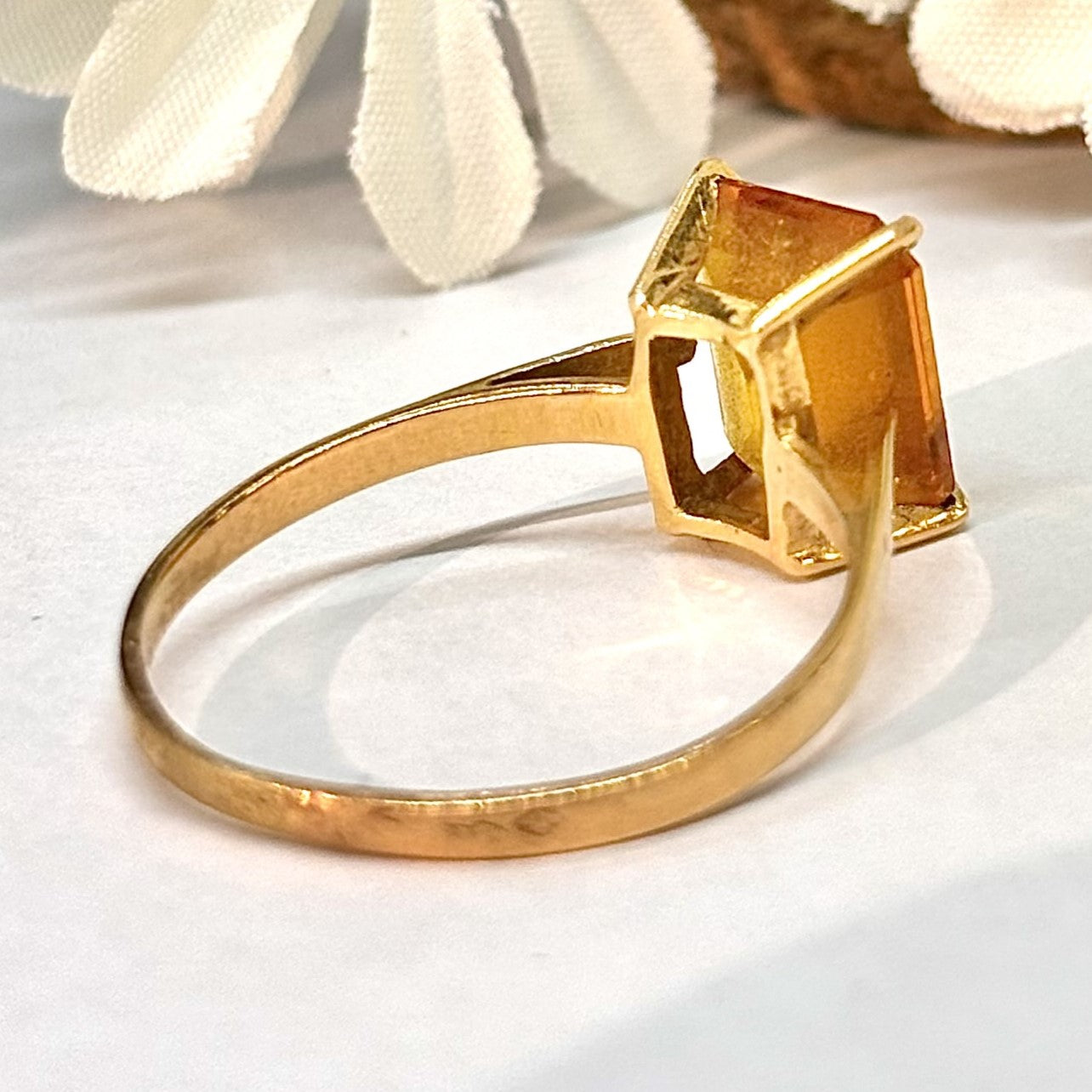 Bague en Or Jaune avec Citrine