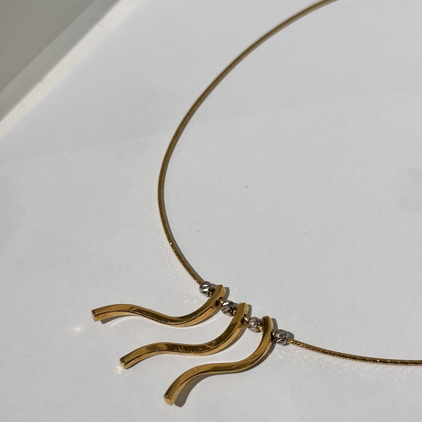 Collier Maille Serpent avec Perles