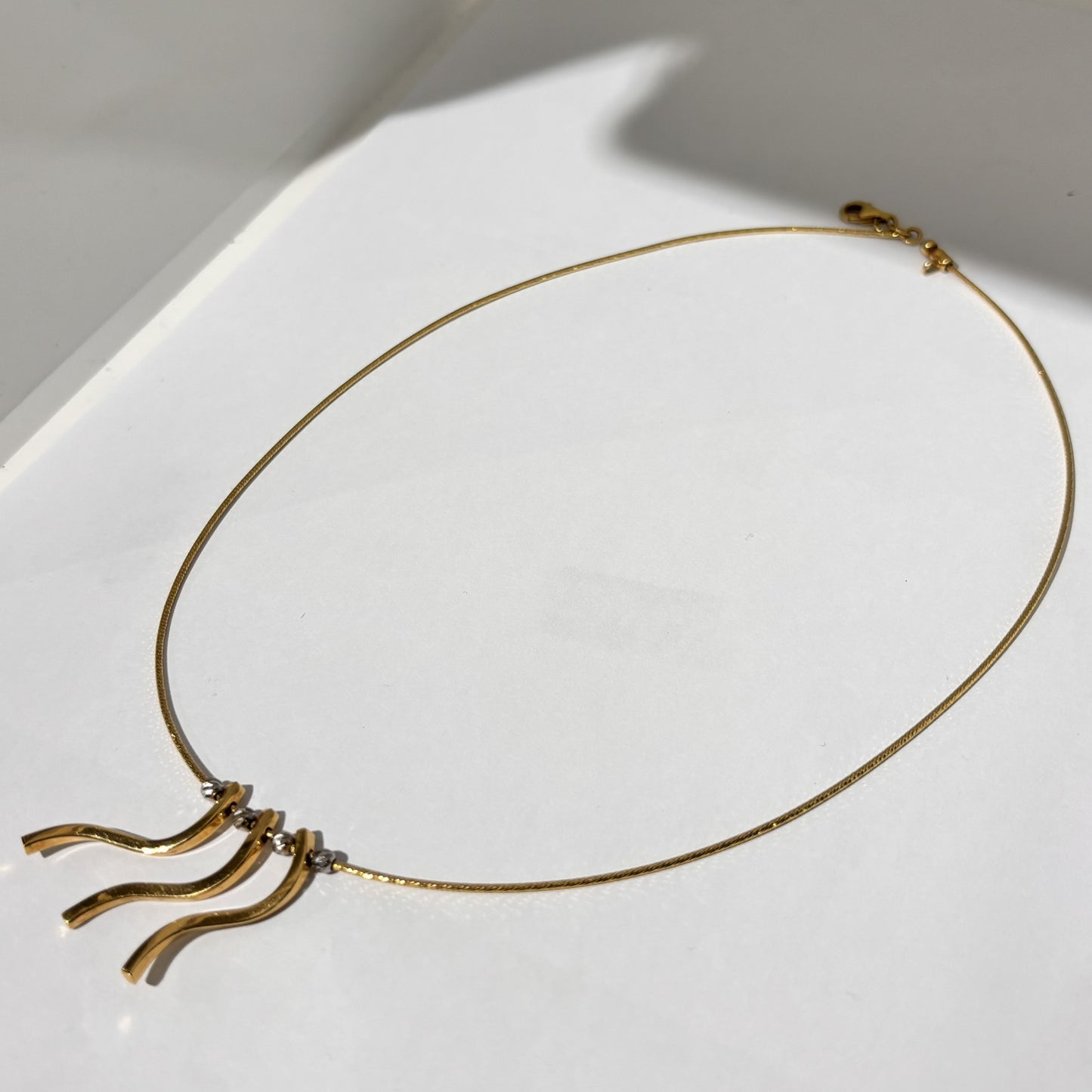Collier Maille Serpent avec Perles