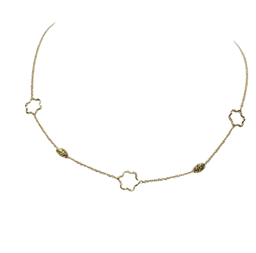 Collier Ras du Cou Or Jaune 18k Forçat Lg 46cm