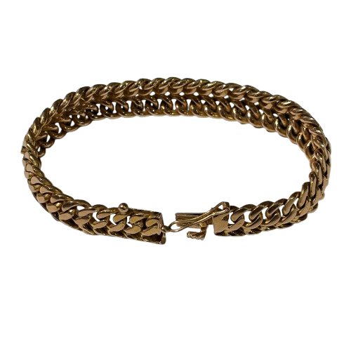 Bracelet maille Américaine en Or Jaune 18K