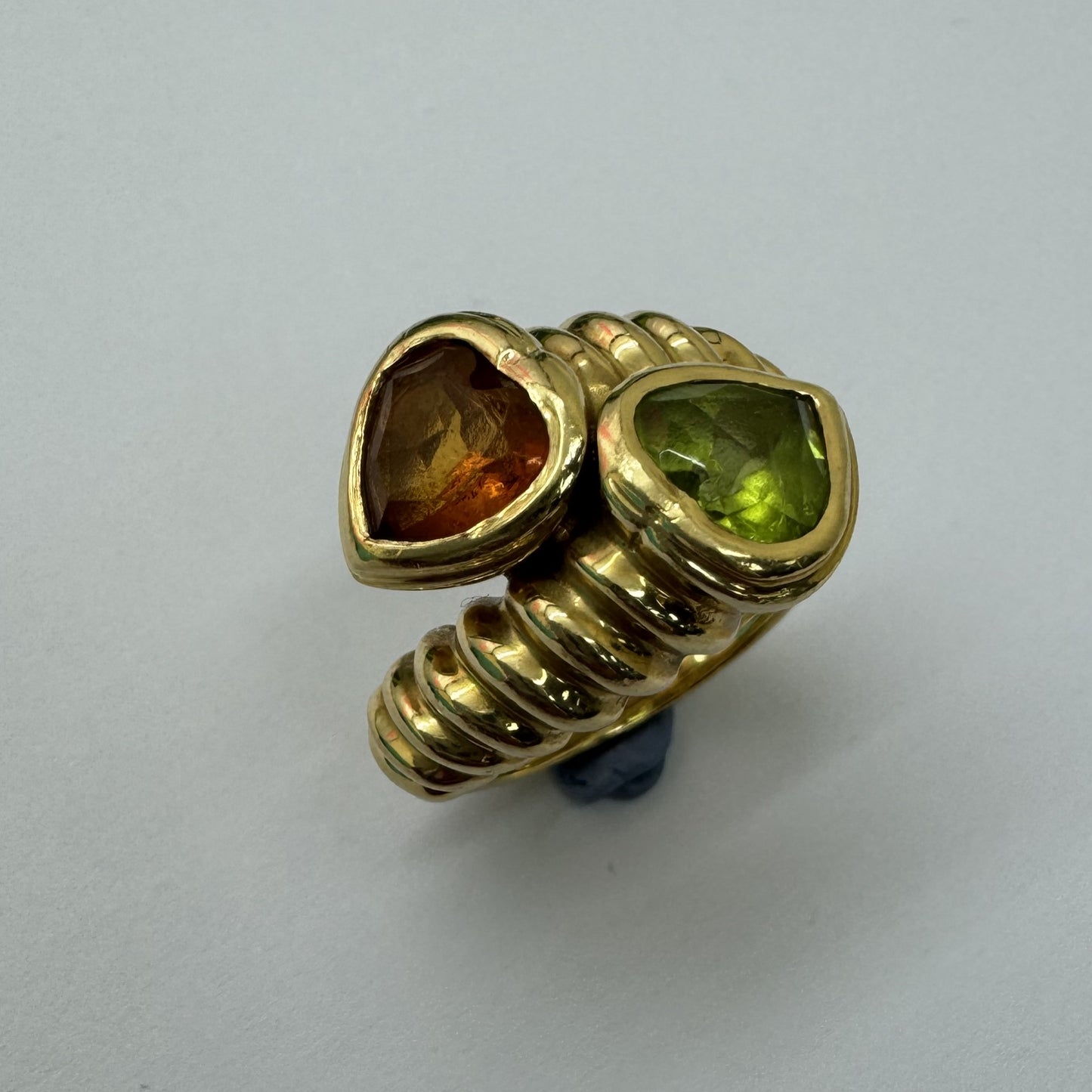 Bague en Or avec Citrine et Péridot